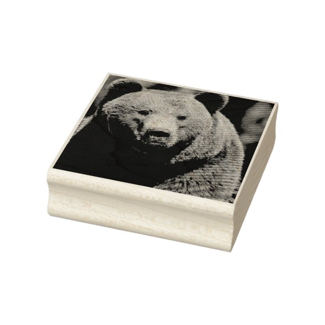 GRIZZLY BEAR Wood Art Stamp (Stamp)