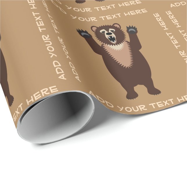 Grizzly Bear Wrapping Paper (Roll Corner)