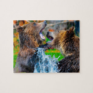 Grizzly Bear Wyoming Jigsaw Puzzle