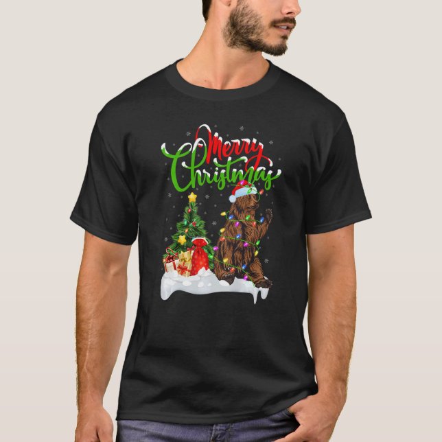 Grizzly Bear  Xmas Decorations Grizzly Bear Christ T-Shirt (Front)