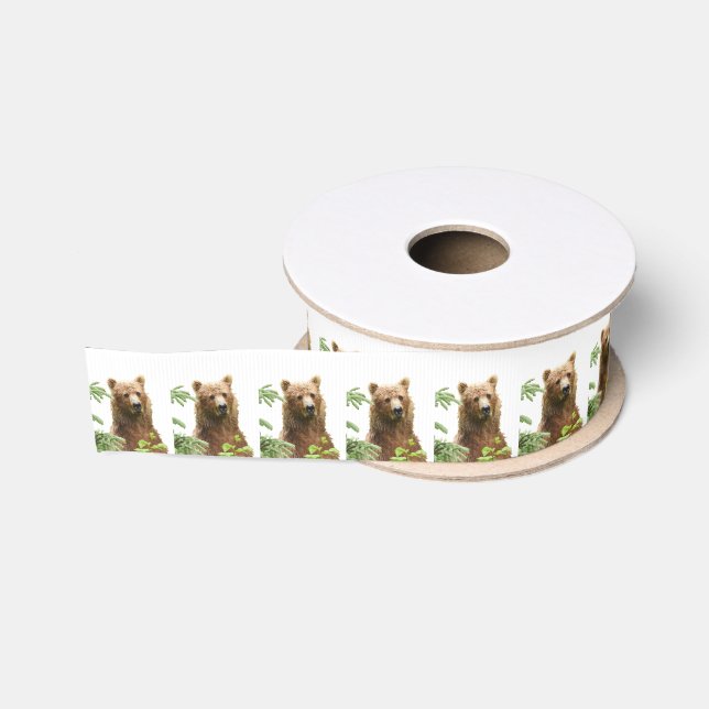 grizzly bears grosgrain ribbon (Spool)