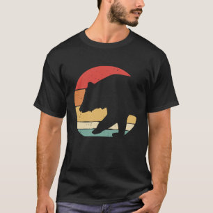 Grizzly Brown Bears With Retro Sunset Vintage Bear T-Shirt