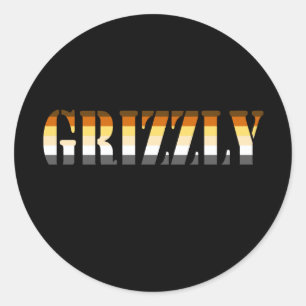 GRIZZLY CLASSIC ROUND STICKER