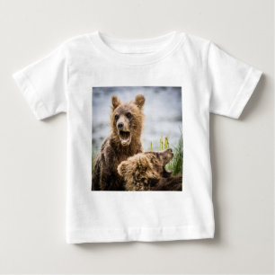 Grizzly Cubs Looking For Their Mum Baby T-Shirt