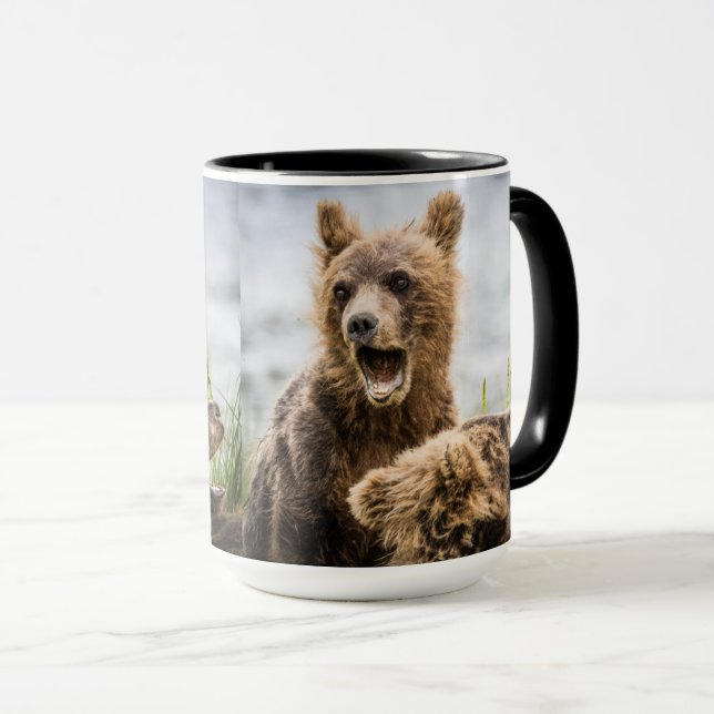 Grizzly Cubs Looking For Their Mum Mug (Front Right)