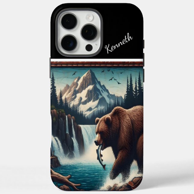 Grizzly Feast by Waterfall Case-Mate iPhone Case (Back)