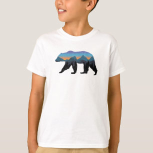 Grizzly Forest Bear Mountain Blue Proud Bear T-Shirt
