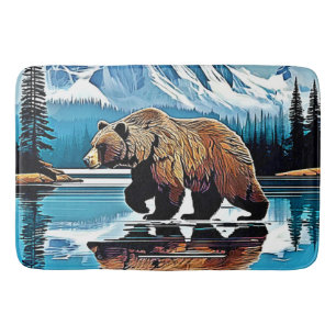 Grizzly Lake Mountain View Bath Mat