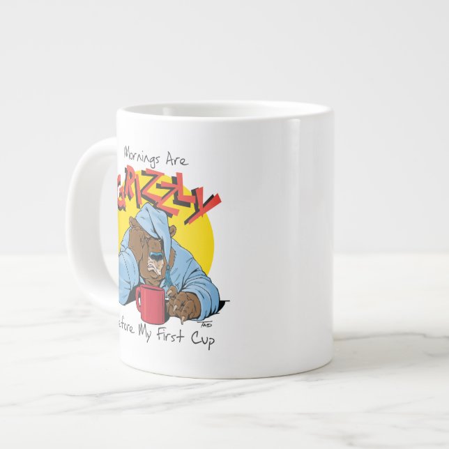 Grizzly Morning Novelty Coffee Mug (Front Left)