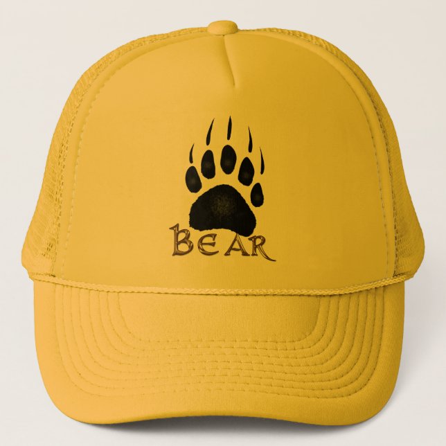 Grizzly Paw Print Wildlife Supporter Trucker Cap (Front)