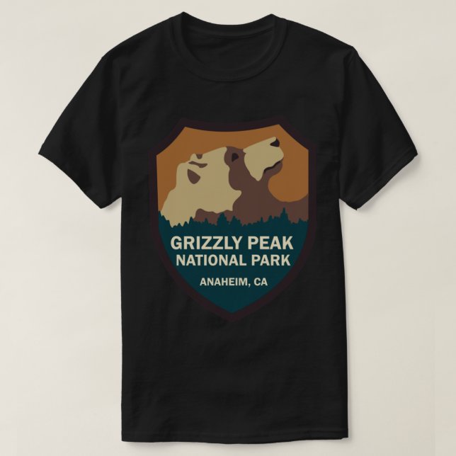 Grizzly Peak National Park Sign Classic T-Shirt (Design Front)
