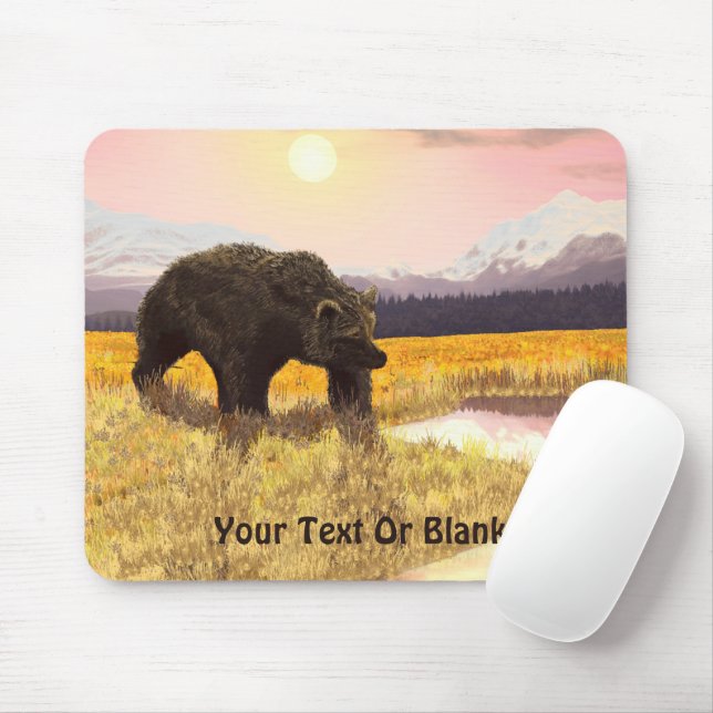 Grizzly Pond Mouse Mat (With Mouse)