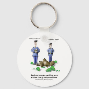 Grizzly Romaines Bear/Lettuce Cartoon Gifts & Tees Key Ring