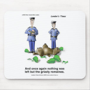 Grizzly Romaines Bear/Lettuce Cartoon Gifts & Tees Mouse Mat