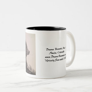 "Grizzly Sow with Cubs" drawing on a mug