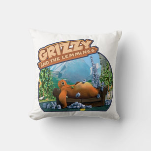 grizzy and lemming  cushion