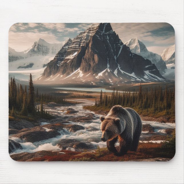 Grizzy Bear Mouse Pad (Front)