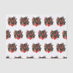 GRL PWR, Crown & Hearts Tissue Paper