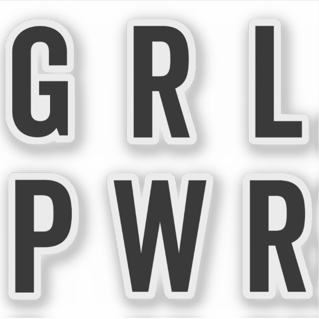 GRL PWR / Girl Power Feminist Quote (Front)