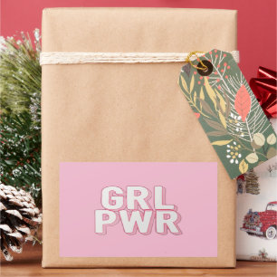 GRL PWR RECTANGULAR STICKER