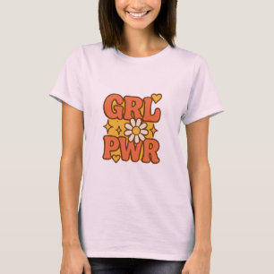 GRL PWR Vintage Feminist - Bold Retro Style T-Shirt