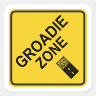 Groadie Zone Gravel Cycling Square Sticker