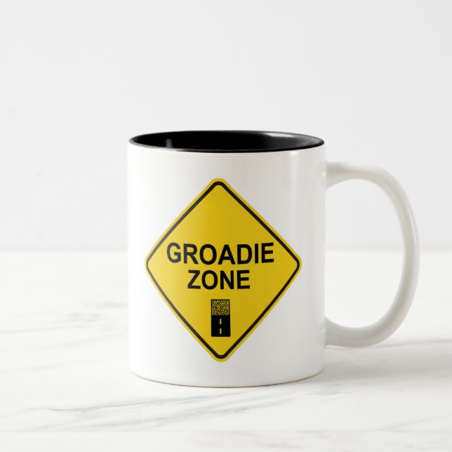 Groadie Zone Gravel Cycling Two-Tone Coffee Mug (Right)
