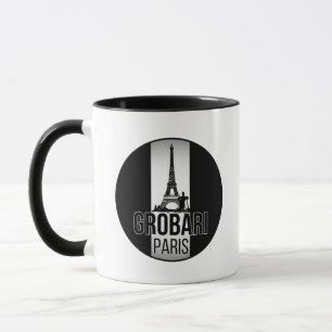 Grobari Paris Ajfelov Toranj Crno Beli Mug