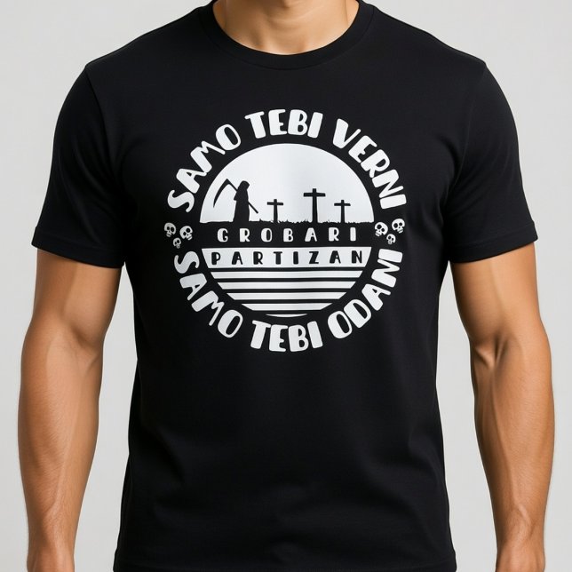 Grobari Partizan Crno Beli  T-Shirt (Creator Uploaded)