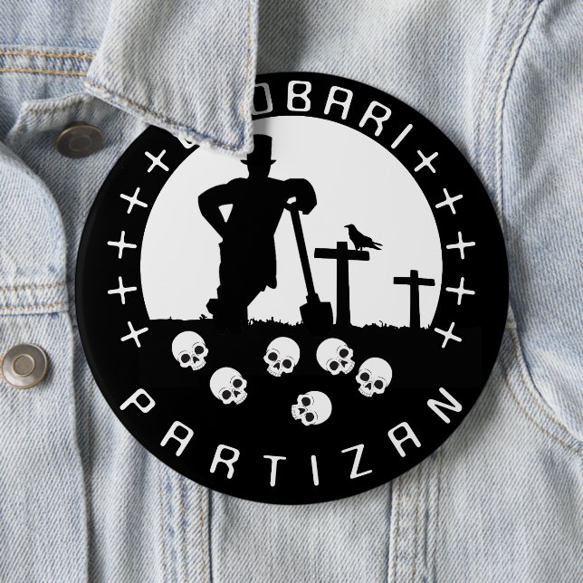 Grobari Partizan Lobanje  6 Cm Round Badge (In Situ)