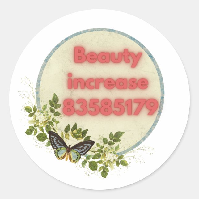 Grobovoi Sequence, Beauty increase, 83585179 Classic Round Sticker (Front)