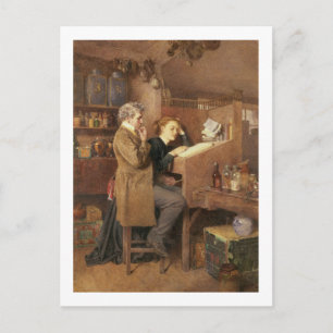 Grocer and wife, 1868 postcard