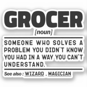 Grocer Noun Definition Grocery Minimalist Design