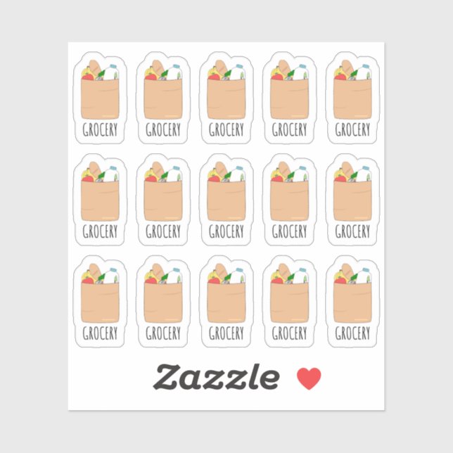 Groceries Bag Daily Shopping Planner  (Sheet)