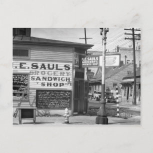 Grocery and Sandwich Shop, 1934 Postcard