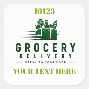 🛒 Grocery Delivery Team Apparel 🚚 Square Sticker