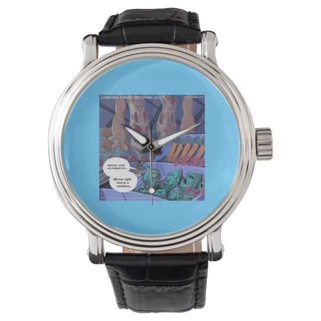 Grocery Graveyard Funny/Sad Vegan Watch (Front)