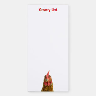 Grocery List Chicken Farm Animal Magnetic Notepad