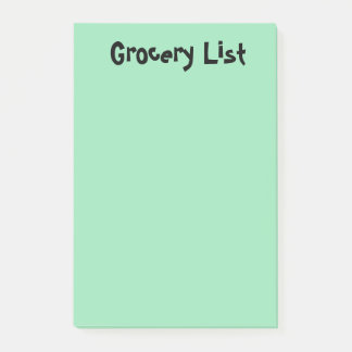 Grocery List Light Green Sticky Notes