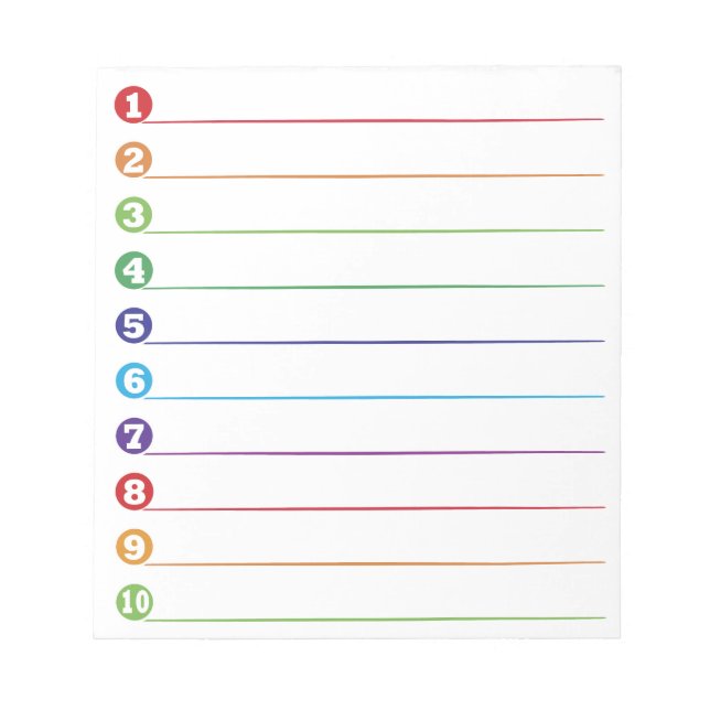 Grocery List Memo To Do List Notepad (Front)