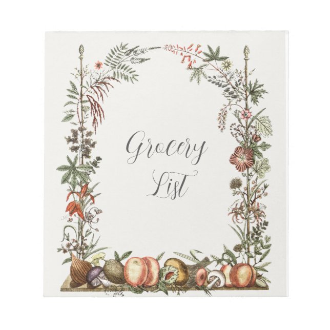 Grocery List Notepad (Front)