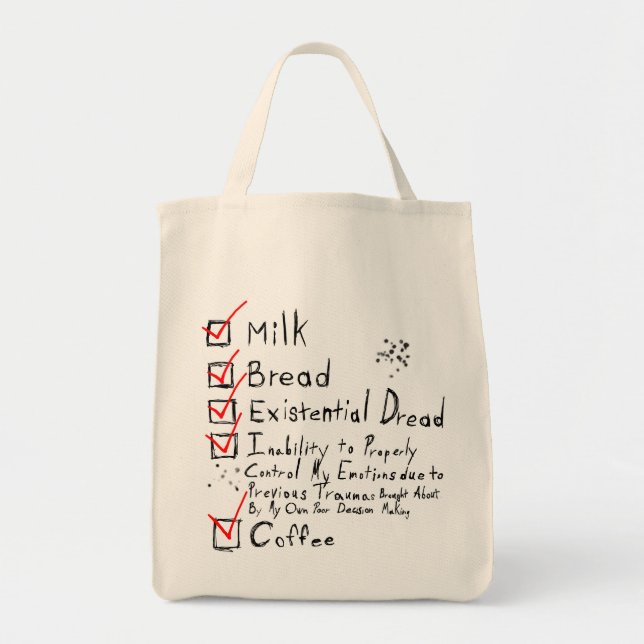 Grocery List of Dread Tote Bag (Front)