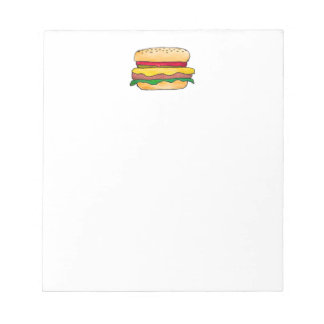 Grocery List or Menu Cheeseburger Notepad