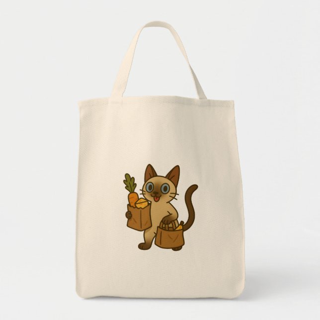 Grocery Shopper Memurs Tote Bag (Front)