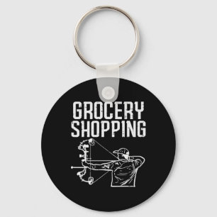 Grocery Shopping Bow Hunting Funny Archery Archer Key Ring