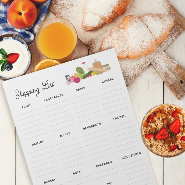 Grocery Shopping Editable List Items Notepad (Creator Uploaded)