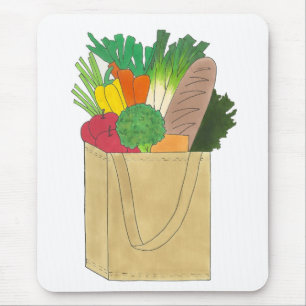 Grocery Shopping Greenmarket Market Fruit Veggies Mouse Mat