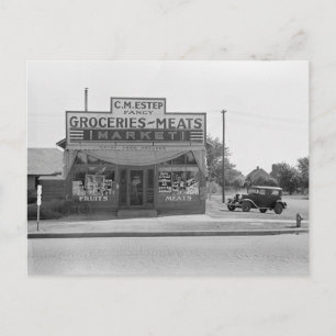 Grocery Store, 1938 Postcard