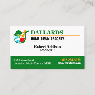 Grocery Store Business Card