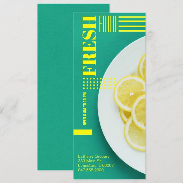 grocery store flyer invitation (Front/Back)